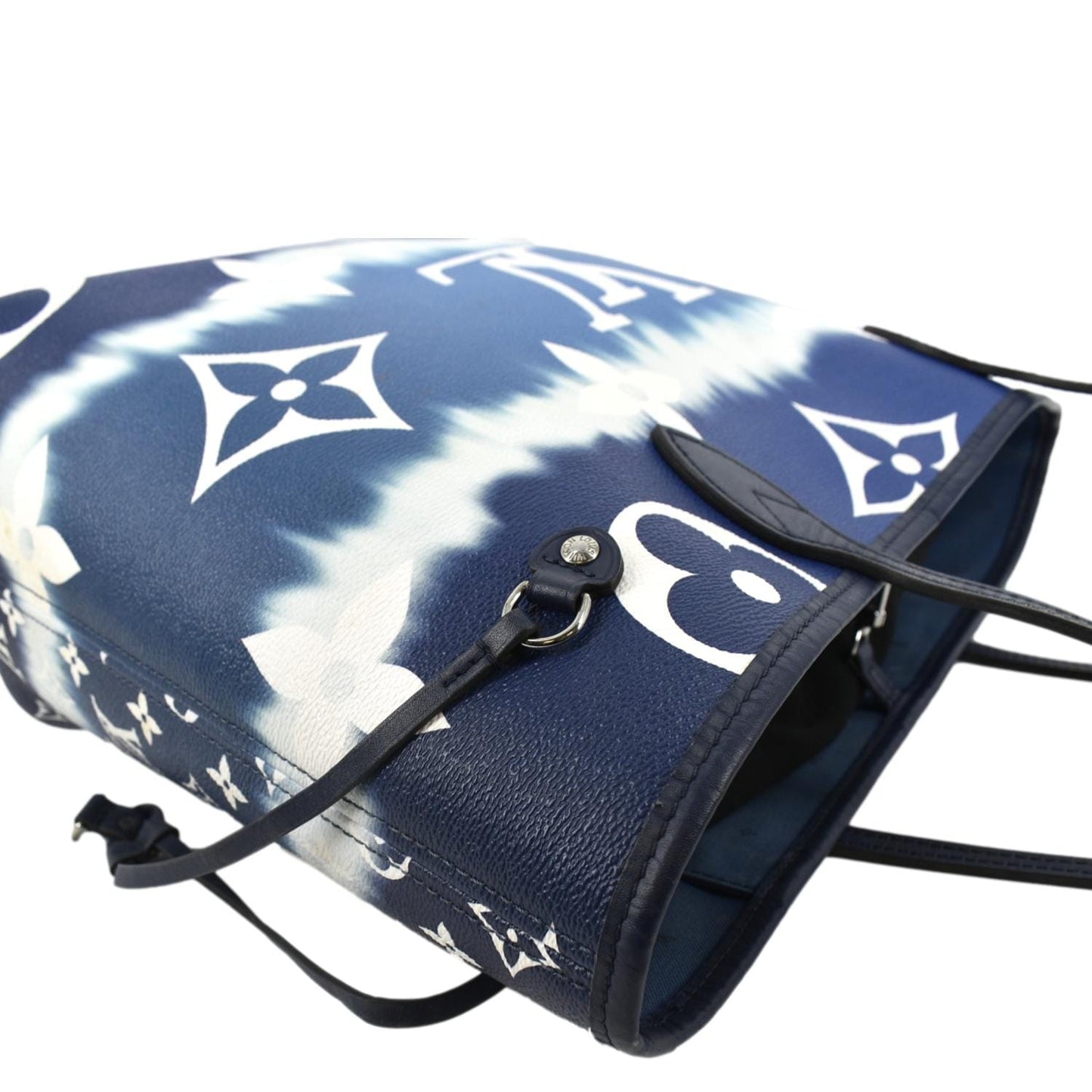 LOUIS VUITTON Neverfull MM Escale Monogram Canvas Shoulder Bag Blue