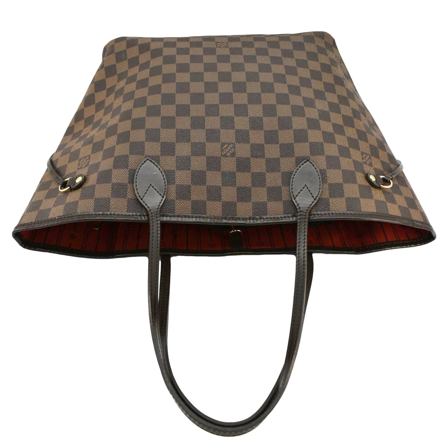 LOUIS VUITTON Neverfull MM Damier Ebene Shoulder Bag Brown
