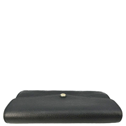 LOUIS VUITTON Sarah Monogram Empreinte Leather Wallet Black