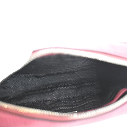 PRADA Vitello Phenix Leather Crossbody Bag Pink