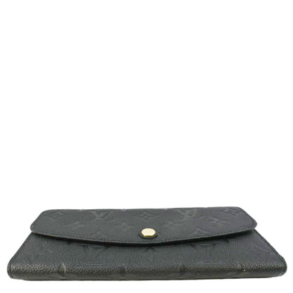 LOUIS VUITTON Emilie Monogram Empreinte Leather Wallet Black