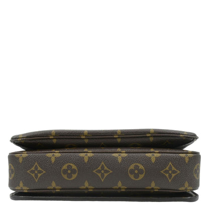 LOUIS VUITTON Metis Pochette Monogram Canvas Crossbody Bag Brown