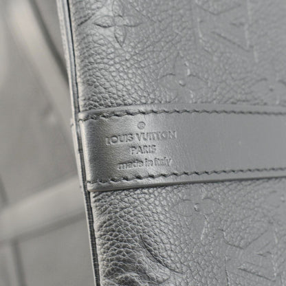 LOUIS VUITTON Keepall Bandouliere 45 Monogram Empreinte Giant Travel Bag Black