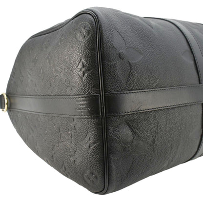 LOUIS VUITTON Keepall Bandouliere 45 Monogram Empreinte Giant Travel Bag Black