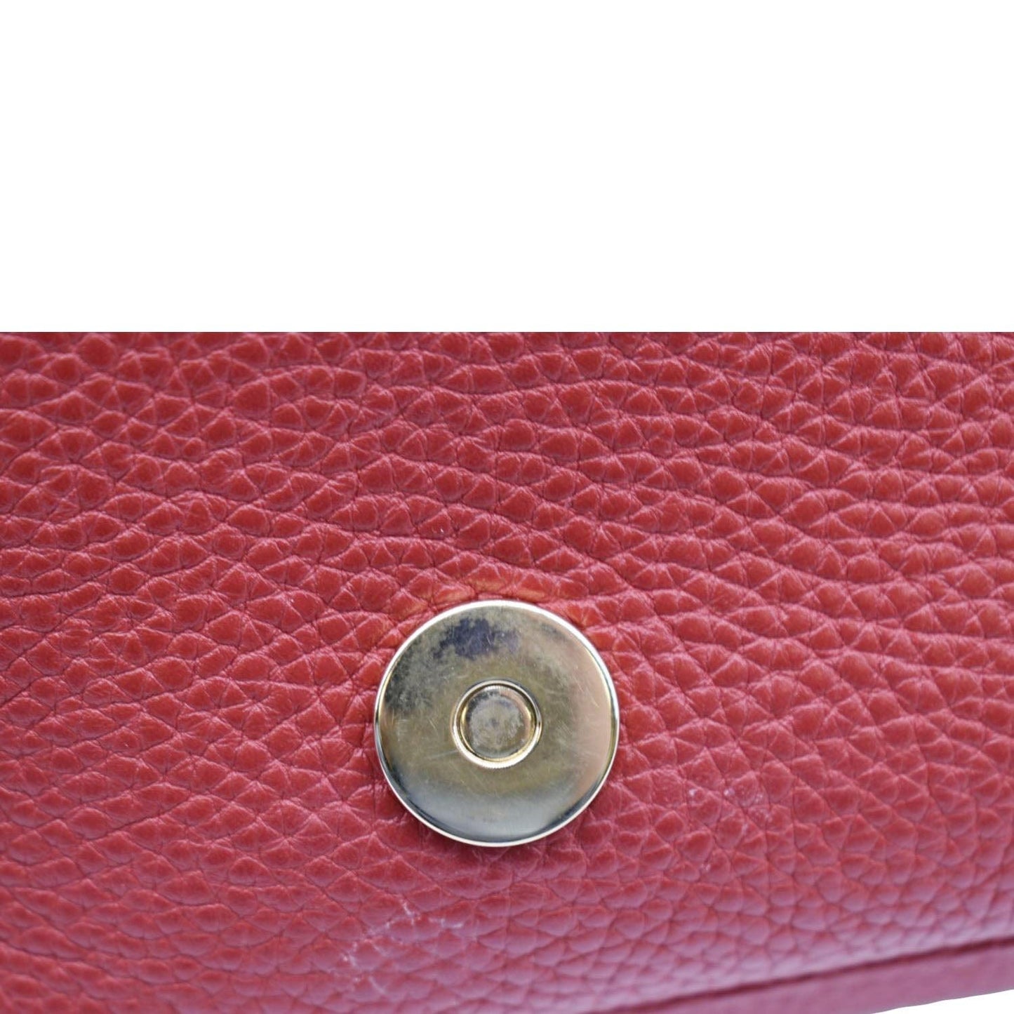 GUCCI Soho GG Flap Leather Chain Crossbody Bag Red 536224