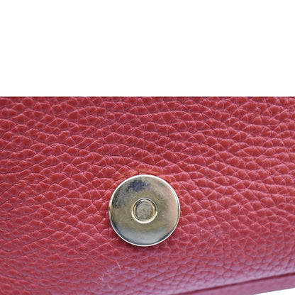 GUCCI Soho GG Flap Leather Chain Crossbody Bag Red 536224