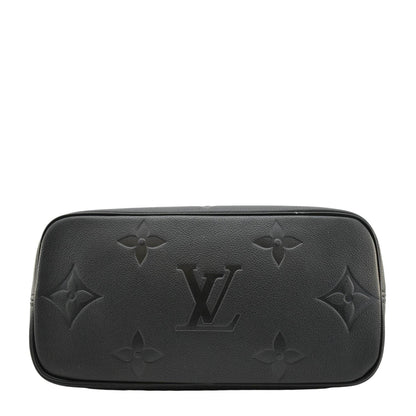 LOUIS VUITTON Neverfull MM Wild At Heart Monogram Empreinte Leather Tote Bag Black
