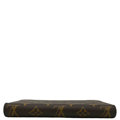LOUIS VUITTON Monogram Canvas Zippy Wallet Brown