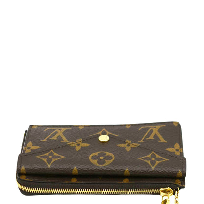LOUIS VUITTON Monogram Canvas Recto Verso Card Holder Brown