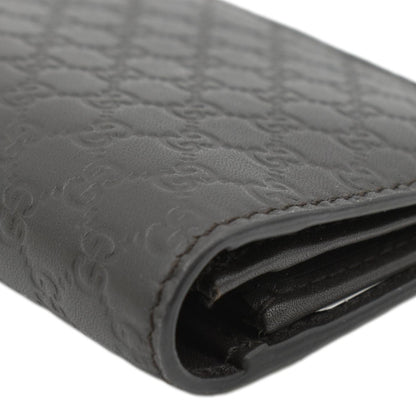 GUCCI Microguccissima GG Leather Bi-fold Long Wallet Black 544479