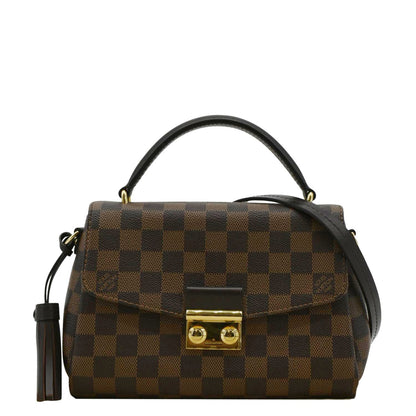 LOUIS VUITTON Croisette Damier Ebene Crossbody Bag Brown