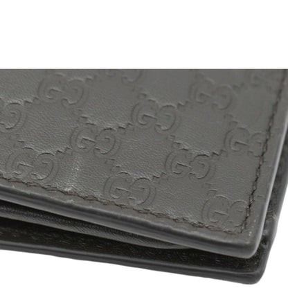 GUCCI Microguccissima GG Leather Bi-fold Long Wallet Black 544479