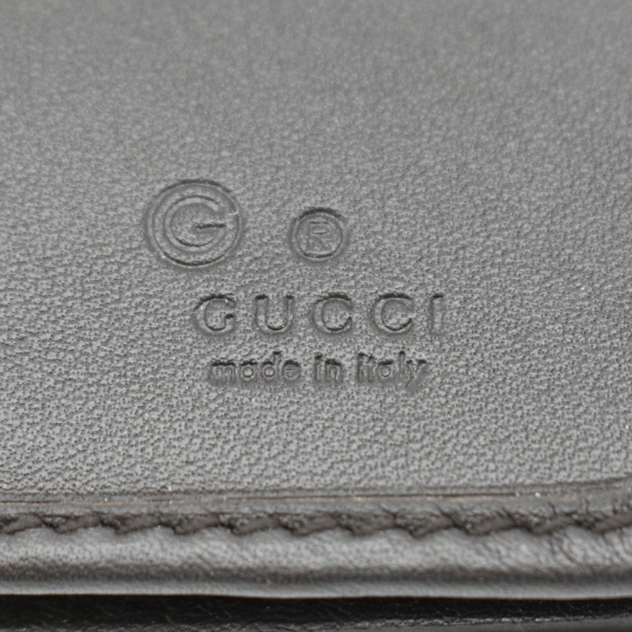 GUCCI Microguccissima GG Leather Bi-fold Long Wallet Black 544479