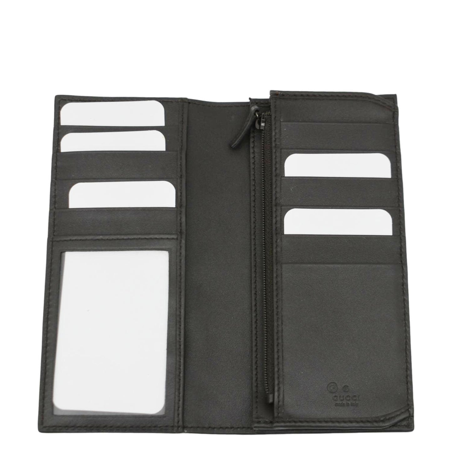 GUCCI Microguccissima GG Leather Bi-fold Long Wallet Black 544479