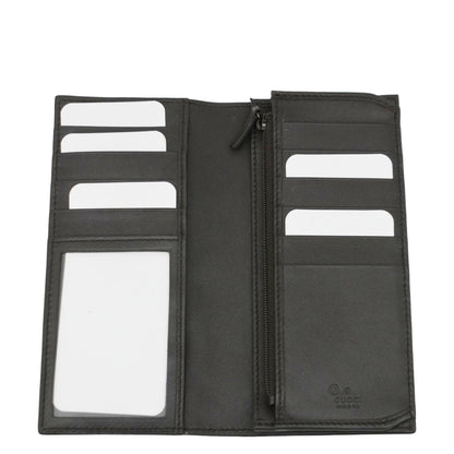 GUCCI Microguccissima GG Leather Bi-fold Long Wallet Black 544479