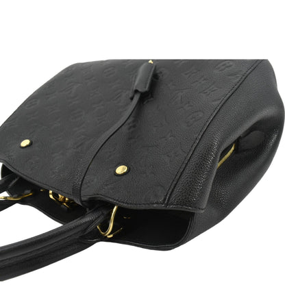 LOUIS VUITTON Montaigne MM Monogram Empreinte Satchel Shoulder Bag Black