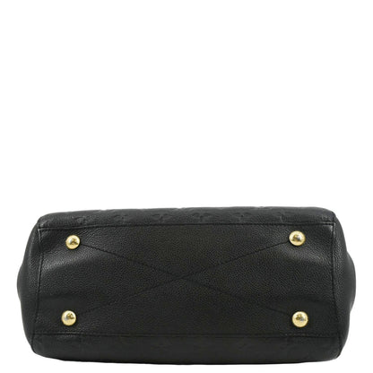 LOUIS VUITTON Montaigne MM Monogram Empreinte Satchel Shoulder Bag Black