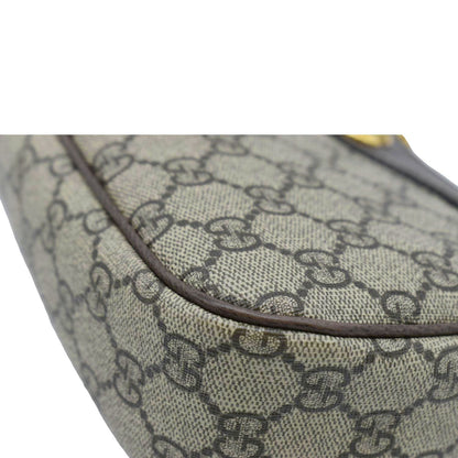 GUCCI Ophidia Web Small GG Supreme Canvas Shoulder Bag Beige 735132