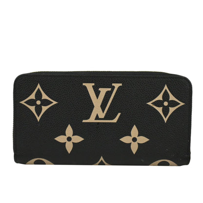 LOUIS VUITTON Zip Around Monogram Empriente Leather Wallet Bicolor