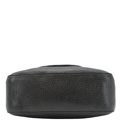 GUCCI Soho Disco Studded Leather Crossbody Bag Black 308364
