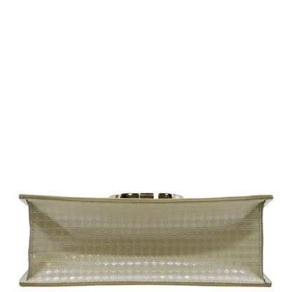 CHRISTIAN DIOR Micro Cannage 30 Montaigne Patent Leather Crossbody Bag Light Beige