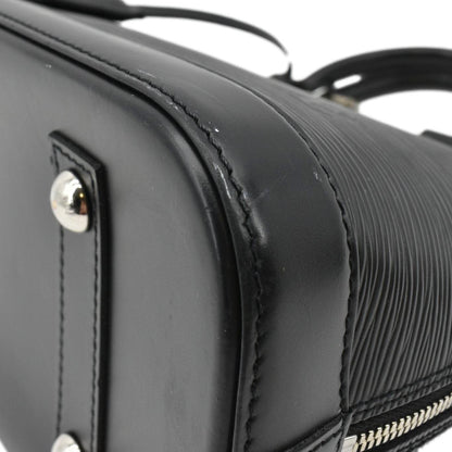 LOUIS VUITTON Alma PM Epi Leather Satchel Bag Black