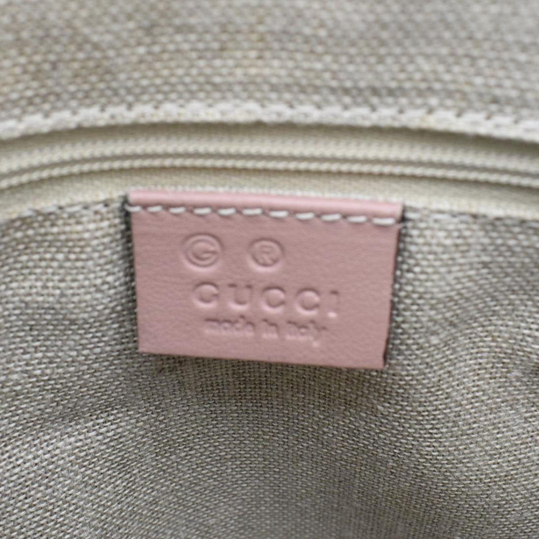 GUCCI Convertible GG Microguccissima Leather Satchel Bag Dusty Pink 449656