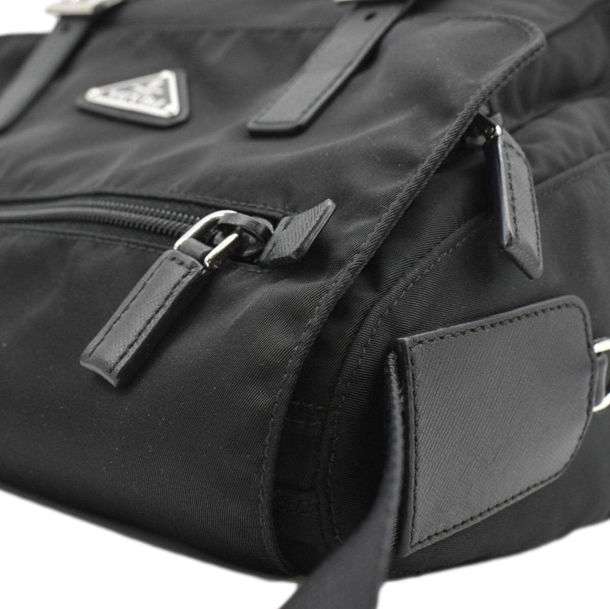 PRADA Vela Re-Edition Nylon Messenger Bag Black