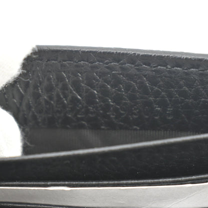 GUCCI GG Interlocking Pebbled Leather Crossbody Bag Black 615523