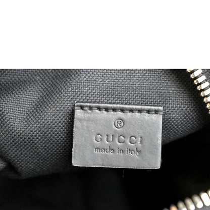 GUCCI GG Supreme Monogram Canvas Web Messenger Bag Black 598103