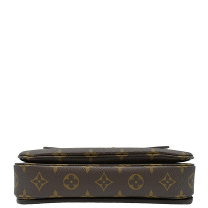 LOUIS VUITTON Metis Pochette Monogram Canvas Crossbody Bag Brown