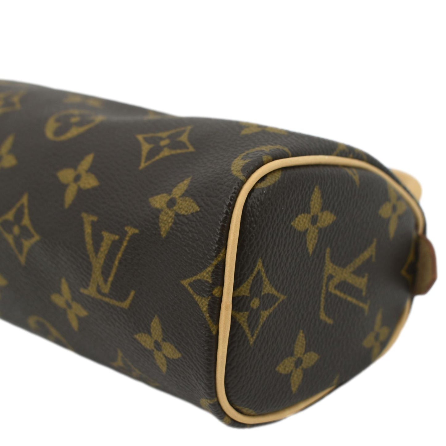 LOUIS VUITTON Mini Speedy HL Monogram Canvas Satchel Bag Brown