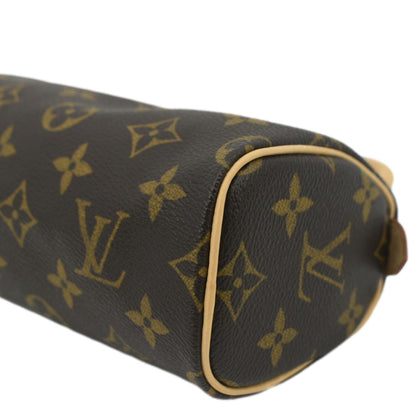 LOUIS VUITTON Mini Speedy HL Monogram Canvas Satchel Bag Brown