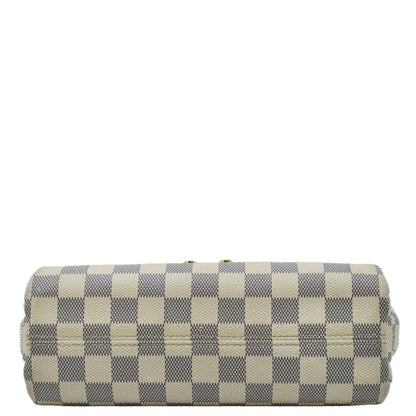 LOUIS VUITTON Croisette Damier Azur Satchel Crossbody Bag White
