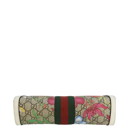 GUCCI Ophidia Web Small GG Floral Canvas Chain Shoulder Bag Beige