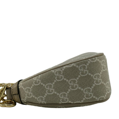 GUCCI Ophidia Small GG Supreme Canvas Hobo Bag Beige 735145
