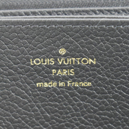 LOUIS VUITTON Bicolor Monogram Empreinte Leather Zippy Wallet Black