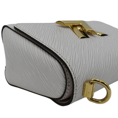 LOUIS VUITTON Twist PM Asnieres Flowers Epi Leather Crossbody Bag White