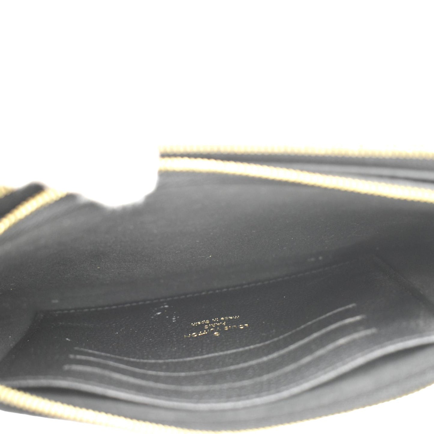 LOUIS VUITTON Double Zip Pochette Monogram Empreinte Crossbody Bag Black