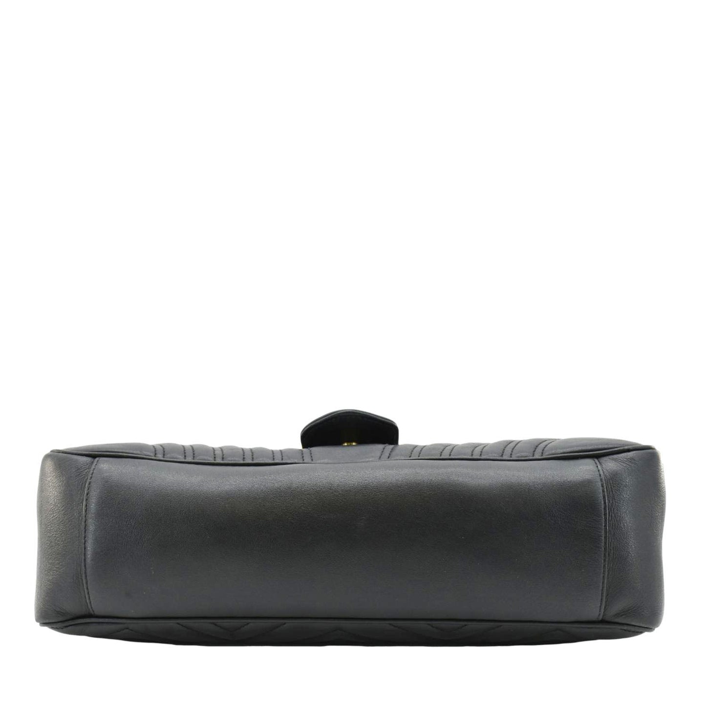 GUCCI GG Marmont Large Matelasse Leather Shoulder Bag Black 498090