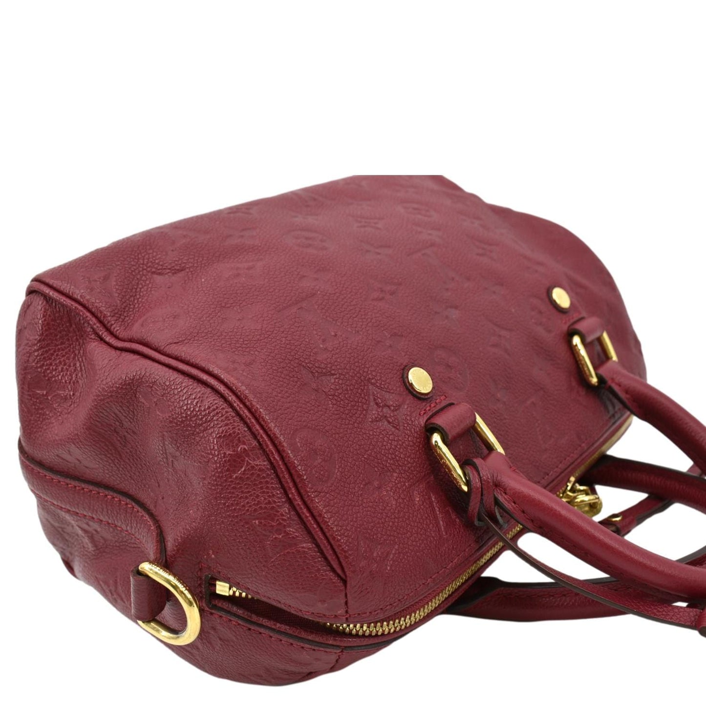 LOUIS VUITTON Speedy 25 Bandouliere Monogram Empreinte Crossbody Bag Fuchsia
