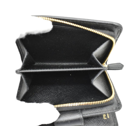 PRADA Nylon Zip Around Wallet Black