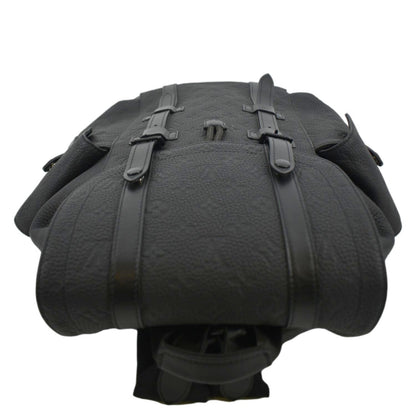 LOUIS VUITTON Christopher PM Monogram Taurillon Leather Backpack Bag Black