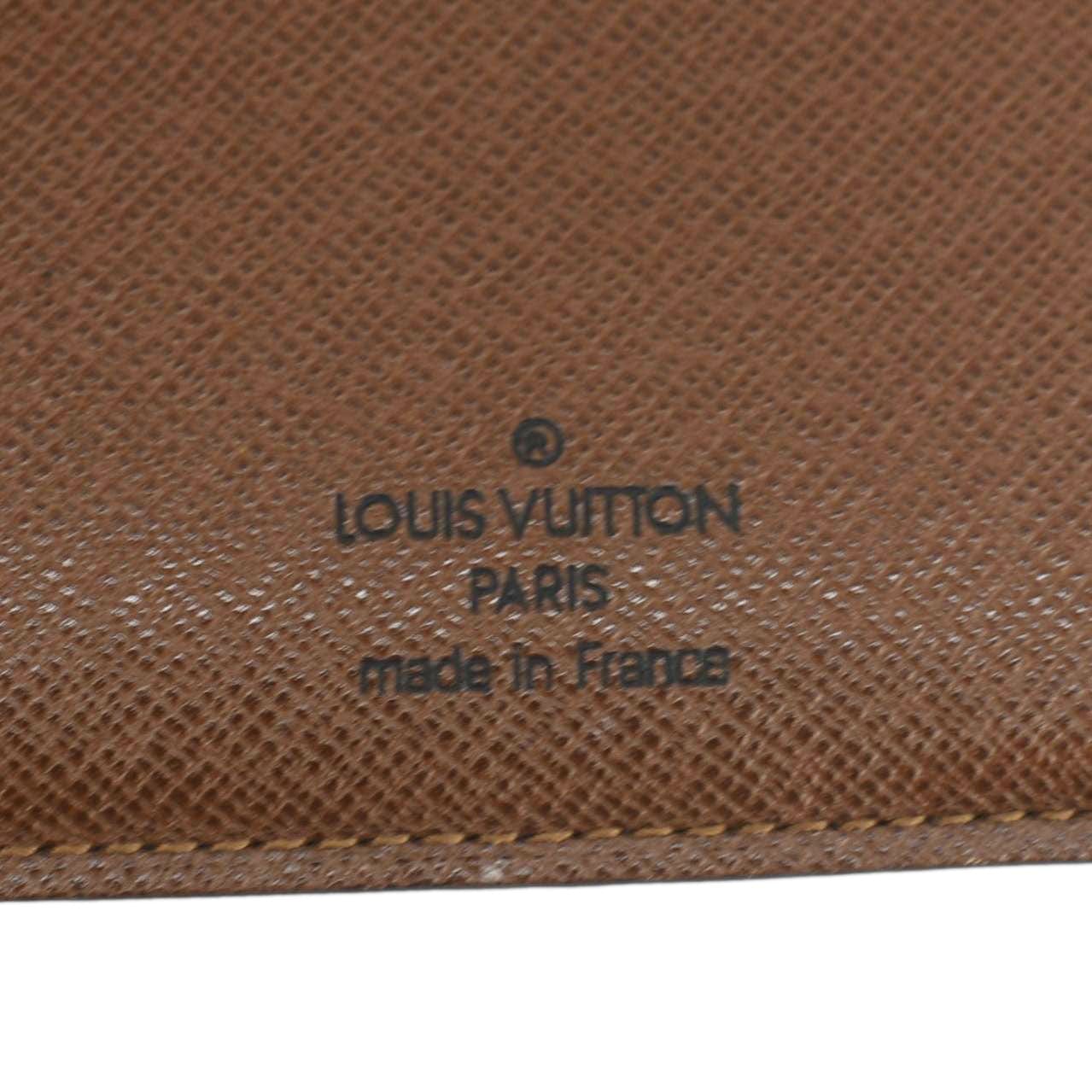 LOUIS VUITTON Monogram Canvas Bi-Fold Card Case Brown
