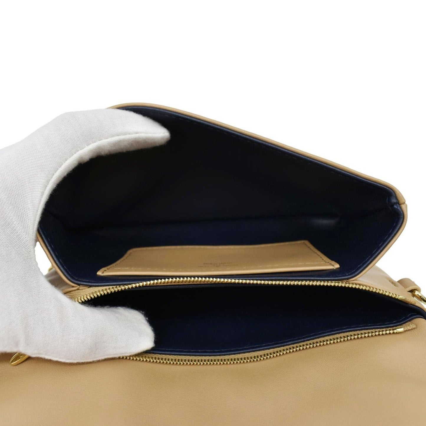 LOUIS VUITTON Coussin Pochette Monogram Leather Crossbody Bag Camel