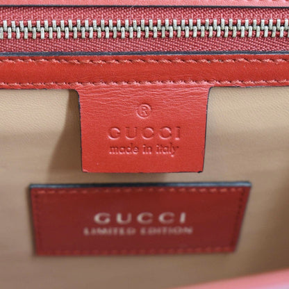GUCCI Lilith Bamboo Leather Top Handle Shoulder Bag Red 453751