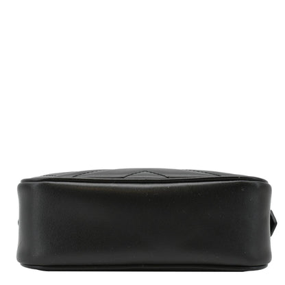 GUCCI GG Marmont Mini Calfskin Matelasse Crossbody Camera Bag Black 634785