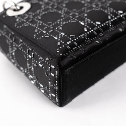 Christian Dior Mini Lady Dior Satin Black