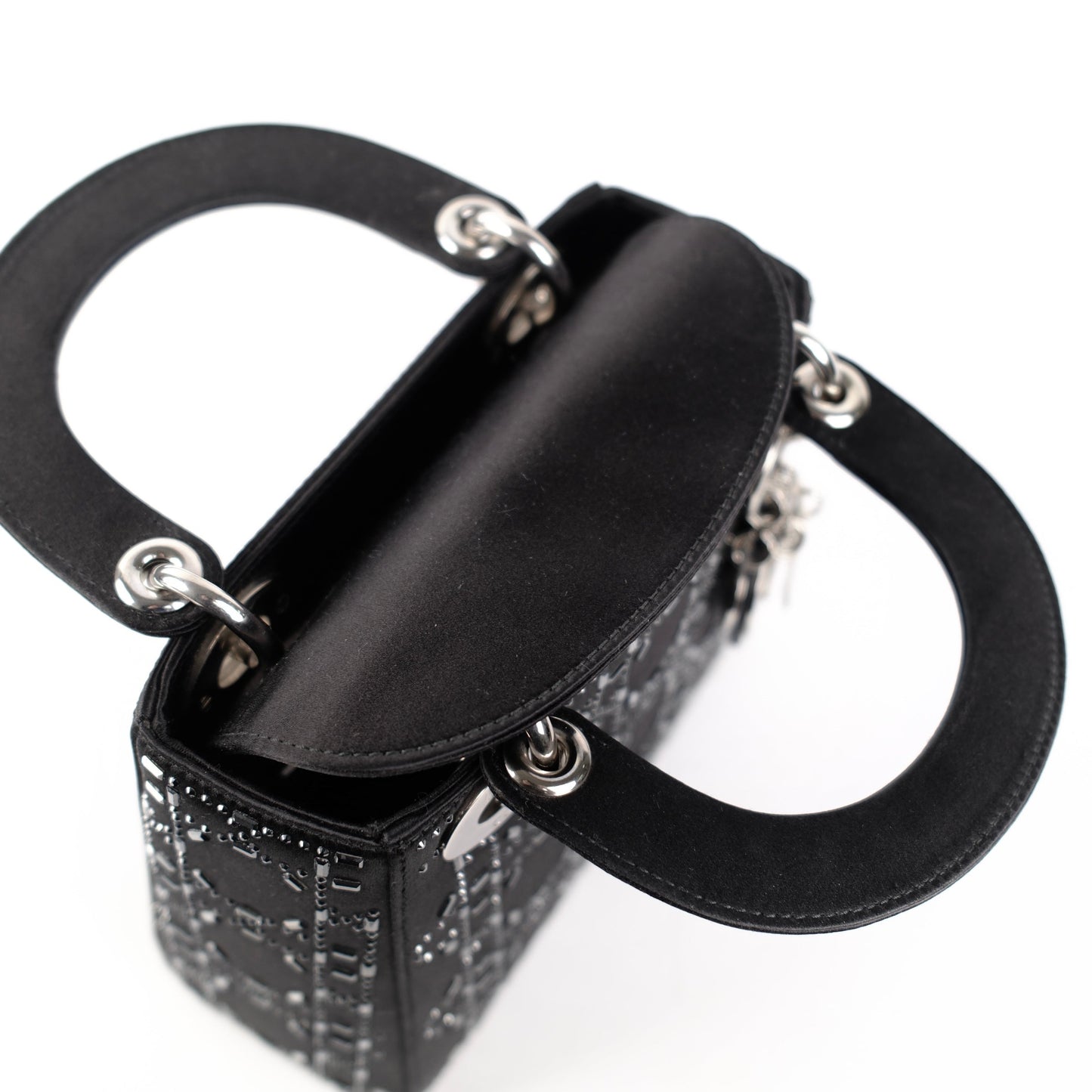 Christian Dior Mini Lady Dior Satin Black