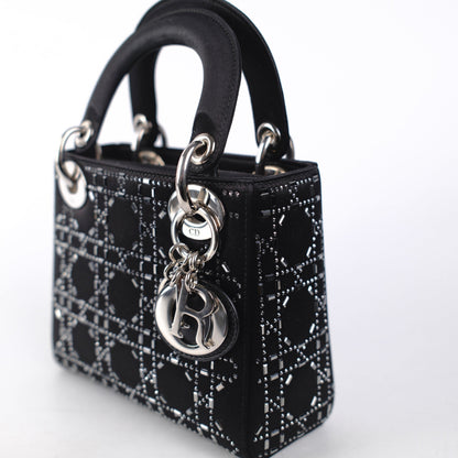 Christian Dior Mini Lady Dior Satin Black